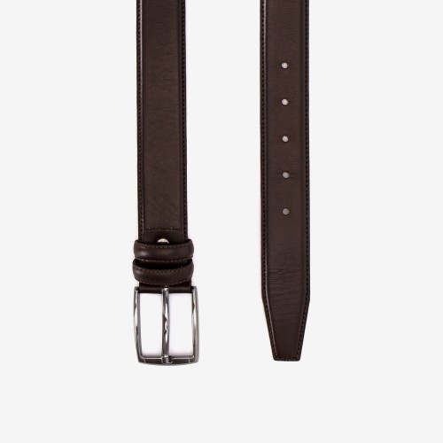 Curea barbati model MOSS piele naturala maro