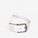 Curea model LORAN piele naturala alb