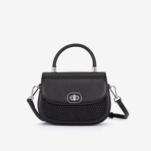 Geanta crossbody model KIARA din piele ecologică negru