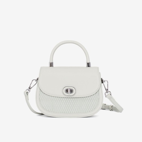 Geanta crossbody model KIARA din piele ecologică verde