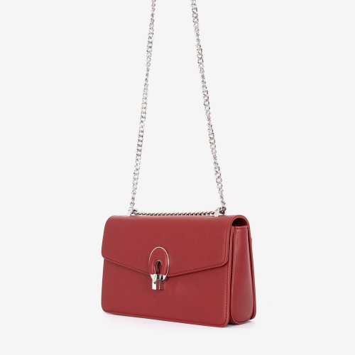 Geanta crossbody model HEART din piele ecologică rosu