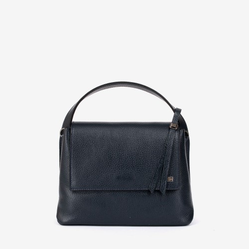 Geanta crossbody ENZO NORI model JEWEL din piele naturală bleumarin