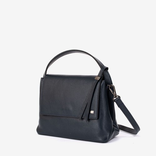 Geanta crossbody ENZO NORI model JEWEL din piele naturală bleumarin