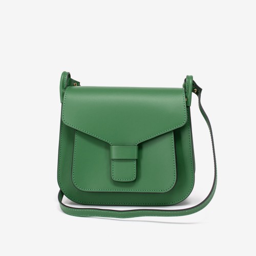 Geanta crossbody model ANABEL piele naturală italiană verde