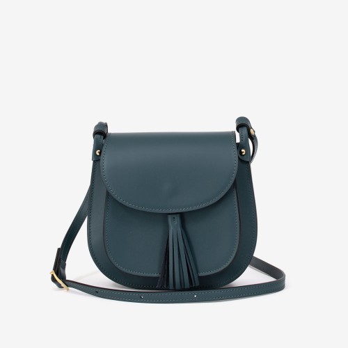 Geanta crossbody model CLAIRE piele naturală italiană verde