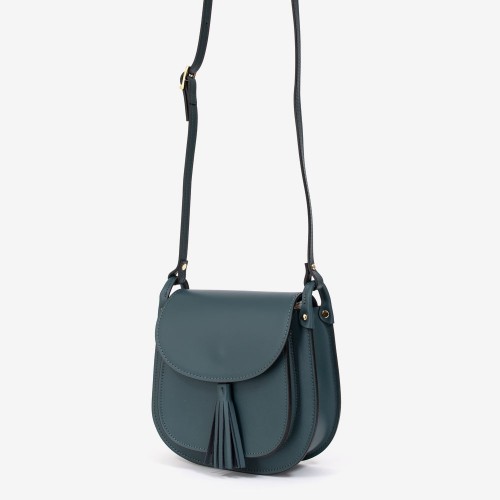 Geanta crossbody model CLAIRE piele naturală italiană verde