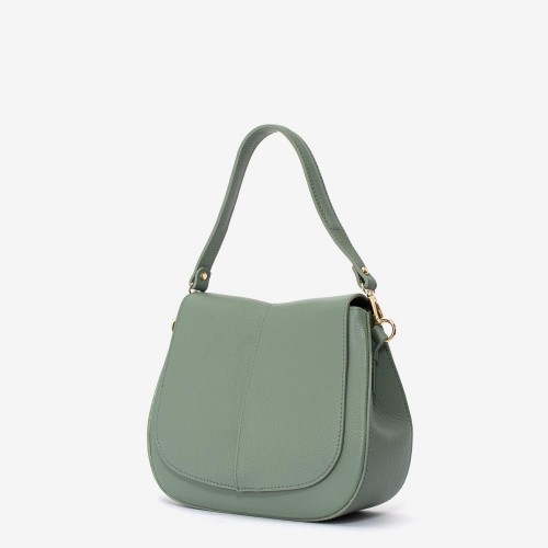 Geanta dama model VIOLETTA din piele naturală italiană verde
