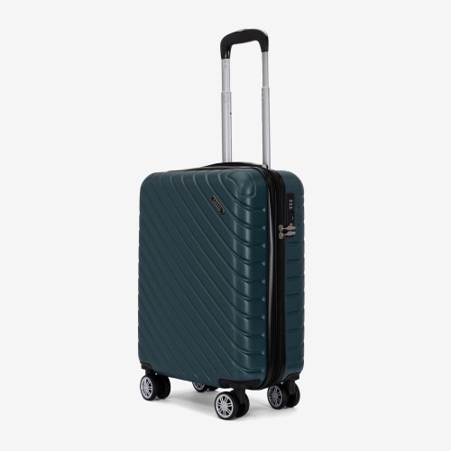 Troler cabina extensibil KREAL model ATHENS-E 55 cm ABS verde închis